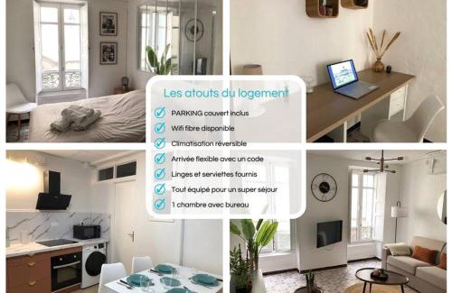 Valence Apartment | ღ Le Cypriano T2 au Centre de Valence AVEC PARKING