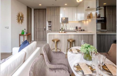 Khlong Toei Nuea Apartment | 超豪華阿索克公寓可入住 4 人，面積 80 平方米，方便前往大皇宮地鐵站 BTS