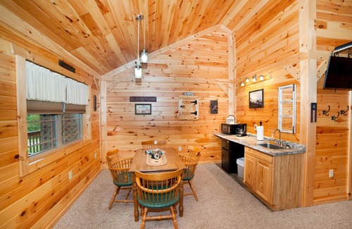 Flintstone Ski Chalet | 1/2 of a double cabin with two queen beds (sleeps 4).