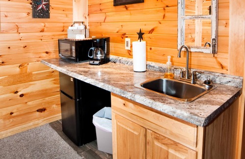 Flintstone Ski Chalet | 1/2 of a double cabin with two queen beds (sleeps 4).