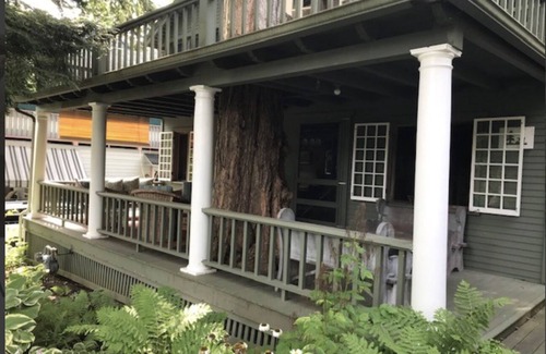Chautauqua House | 100 YEAR OLD MAPLE TREE GROWING THROUGH FRONT PORCH