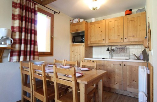 Val Cenis Apartment | 150m from ski slopes, Ground floor, view mountain, fitness, swimming pool, balcony, tv, ski locker