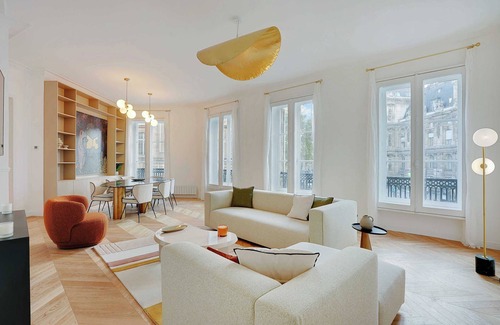 Saint-Gervais Apartment | 150m2 Exceptional Living in Marais windows overlooking beautiful Hotel de Ville