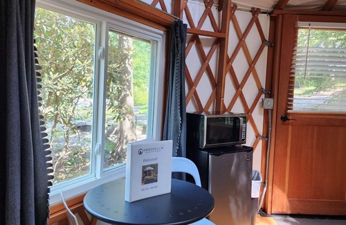 Mill Spring Apartment | 16' Yurt, Dog Friendly, Deck, Dome Skylight, Sleeps 2.