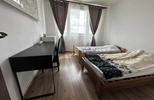 Michle Apartment | 2 bedroom, 10 mins from center, top floor, balcony with view, high-speed Internet, coffee