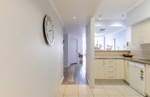 Shoal Bay Apartment | 203 The Breakwater, 2 Messines St - magical unit with lift, pool, views and aircon
