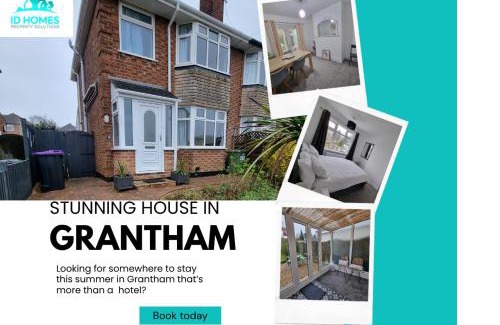 Grantham House | 3-Bedroom House with Free WiFi & Parking, Sleeps 5