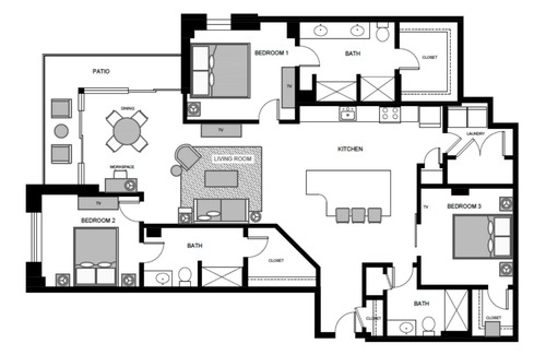 Flagler Village Apartment | 3 bedroom Luxury Fort Lauderdale