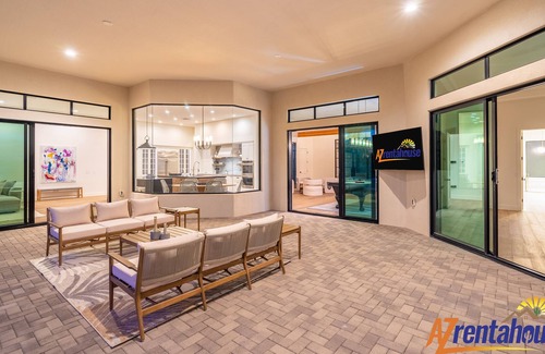 Sundown Manor Villa | 3 Million Desert Paradise+PickleballCourt+HtdPool+Playset+Firepit+PoolTable+HugeLot+Prime Location