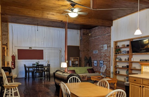 Goodman Apartment | 3BR 1.5 BA Industrial loft in historic building on ATV trails