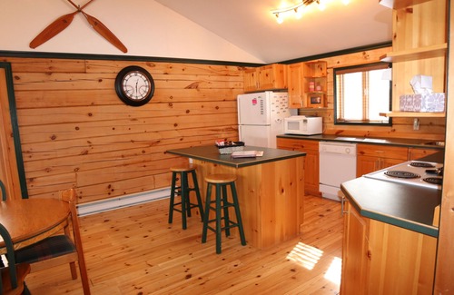Algonquin Highlands Cottage | 4-Season Private Log Cottage on Kawagama Lake, fireplaces, sunroom, dock, Wifi
