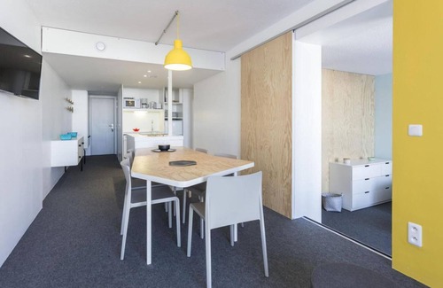 Arc-2000 Apartment | 50m from ski slopes, 7th floor, balcony, tv, 56m², Les Arcs
