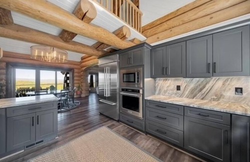 Blue Ridge House | 5500 sf cabin: 6 king/2 queen beds, heated pool/spa, game room, mountain views