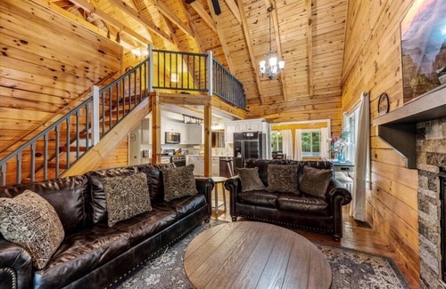 Cosby Cabin | 5BR Cabin w/Privacy! Hot Tub + Firepit/Yard*Arcade