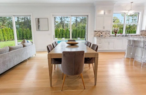 Shinnecock Hills House | 6,400 square foot traditional-style home with a private pool and sweeping...
