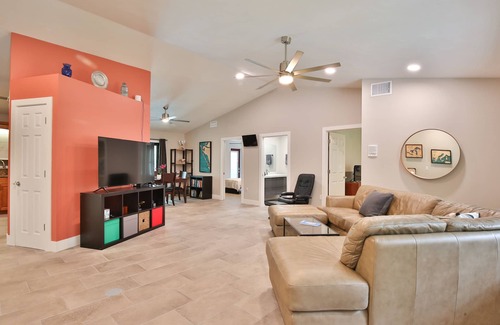 Trailer Estates House | 6 Bed 4 Bath Home Heated Pool Spa & Golf Simulator