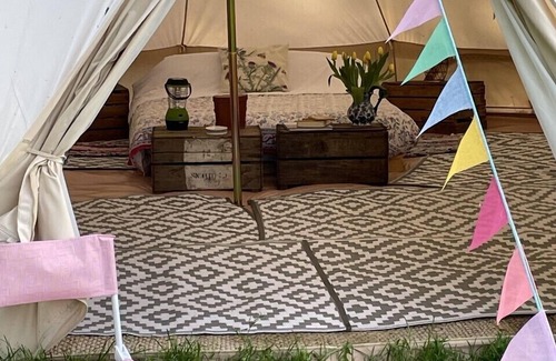 Foxley RV Rental | 6m luxury Bell tent with river views