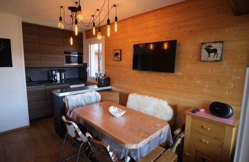 Auris Apartment | 70m from resort center, 3rd floor, view mountain, balcony, tv, ski locker, 40m², Auris en Oisans