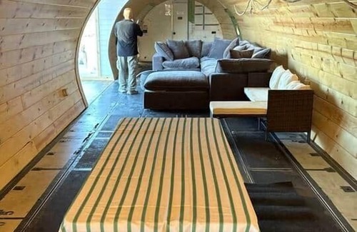Big Lake House | 727 Airplane Room inside Airplane