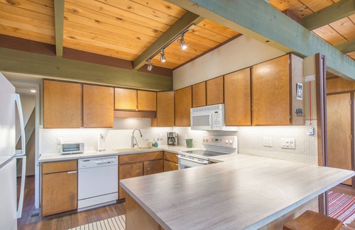 Lake Forest Cabin | A Frame of Mind- filtered lake views, a large deck area, and only a short drive to shores of Tahoe