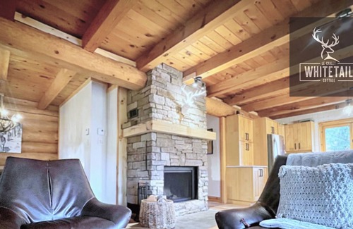 Cheneville Ski Chalet | A luxurious Cabin with a spa with a private lake