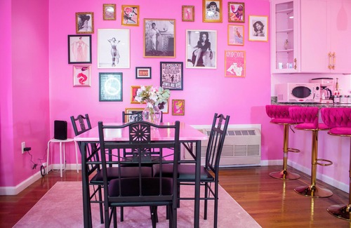 West New York Apartment | A Pink Wonderland 20 Minutes from Manhattan NYC