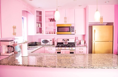 West New York Apartment | A Pink Wonderland 20 Minutes from Manhattan NYC