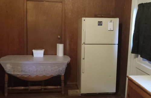 Guys Mills Cabin | A private camp situated on 60 acres. Purple paint for hikers to see huge rocks.