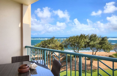 Wailua Condo | A306 - On the Water! 2 Bedroom Oceanfront Suite with AC Steps to Beach & Pool!