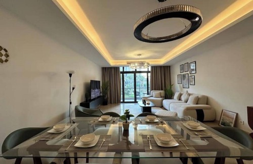 New Cairo Apartment | Access-lux smart home with garden and shared pool