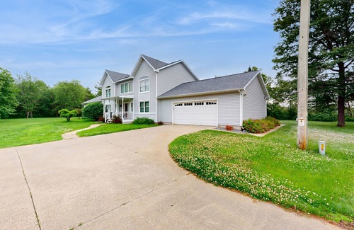 Necedah House | Action-Packed Waterfront Retreat with game room, hot tub, fire pit & more