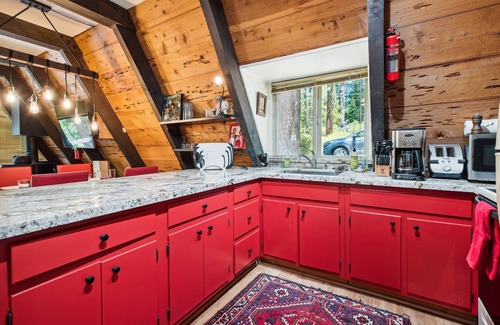 Tahoe City Cabin | Adventures of the A-frame- 3BR w/Hot Tub, Backs to forest- Dogs OK!