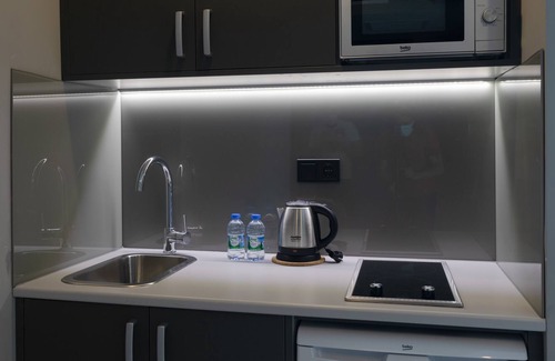 Cesme Apartment | AEGEAN Apartments Cesme - Studio Room, Pool View, Double Bed with Kitchen