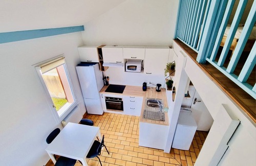 Biscarrosse Plage Apartment | Agréable Pavillon avec une chambre + mezzanine 4/6 personnes proche plage Nord (194)