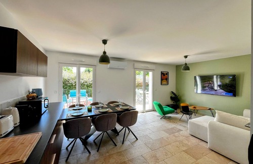 Saubion House | Air-conditioned villa 8 pers, 4 bedrooms, 3 bathrooms