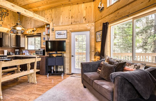 Taos Ski Valley Cabin | Amazing A-frame with mountain-view deck - walk to lifts, fireplace, dog-friendly