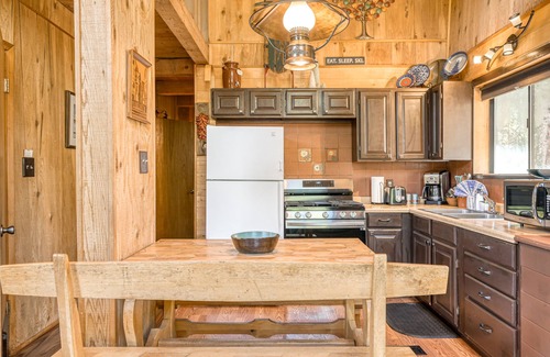 Taos Ski Valley Cabin | Amazing A-frame with mountain-view deck - walk to lifts, fireplace, dog-friendly