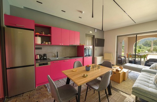 Archea Pissa Villa | Antinea Olympian Villa Pink