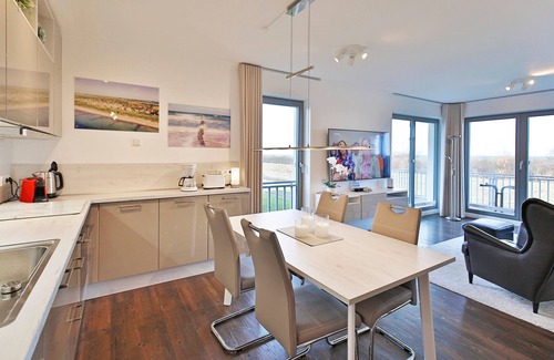 Boergerende-Rethwisch Apartment | Apartment 'Villa Deichgraf 12 Meerblick' with Sea View, Balcony and Wi-Fi