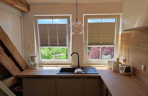 Triebischtal Apartment | Apartment 'Ferienwohnung Auszeit' with Shared Pool, Shared Terrace and Wi-Fi
