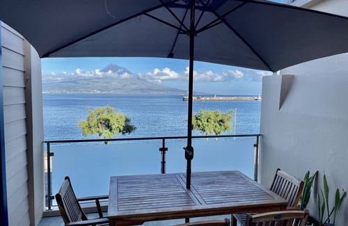 Horta Apartment | Apartment 'Ladomar Matriz' with Sea View, Private Terrace and Wi-Fi