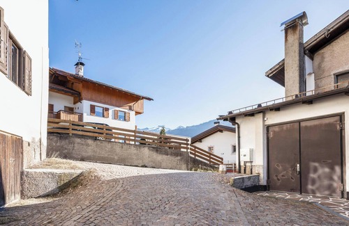 Tesero Apartment | Apartment "Mariagrazia" with Mountain View, Garden & Turkish Bath