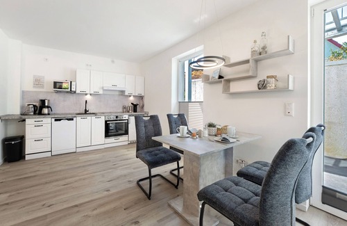 Hohwacht Apartment | Apartment 'Ostseerauschen - Blaue Welle' with Private Terrace and Wi-Fi