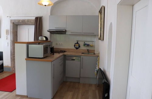 Maxen Apartment | Apartment-Private Bathroom-Garden view-Fewo Pfarrhaus Maxen