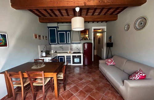 San Miniato Apartment | Apartment 'Rustico Con Piscina' with Shared Pool, Private Garden and Wi-Fi