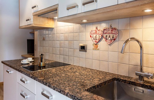 Selva di Val Gardena Apartment | Apartment "Stoffelapartments - Marie" with Mountain View, Shared Terrace & Wi-Fi