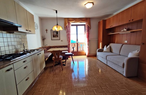 Castelrotto Apartment | Apartment 'Weitblick' with Mountain View, Shared Pool and Wi-Fi
