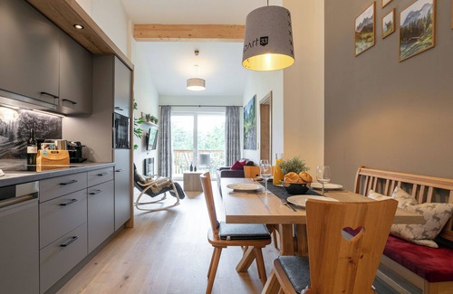 Haus im Ennstal Apartment | Apartment with a spa and a balcony