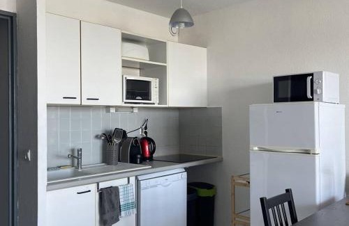 Plage d'Argeles Apartment | Appartement 2 pièces cabine - 5 pers, clim, parking privé, à 50m de la plage - FR-1-388-34