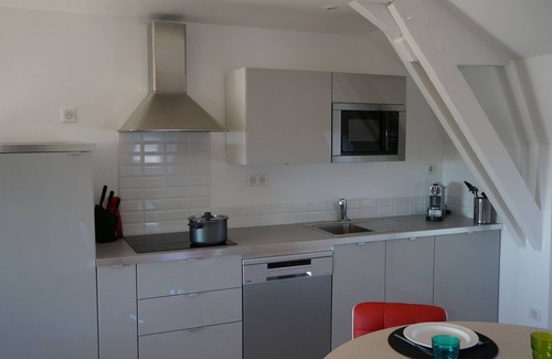 Portbail Apartment | Appt with view of Portbail harbour in character house